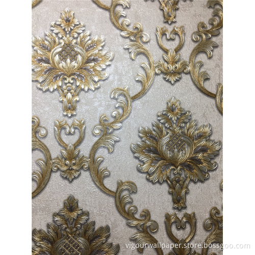 damask pvc Wallpaper for Home Wall Paper Decoration